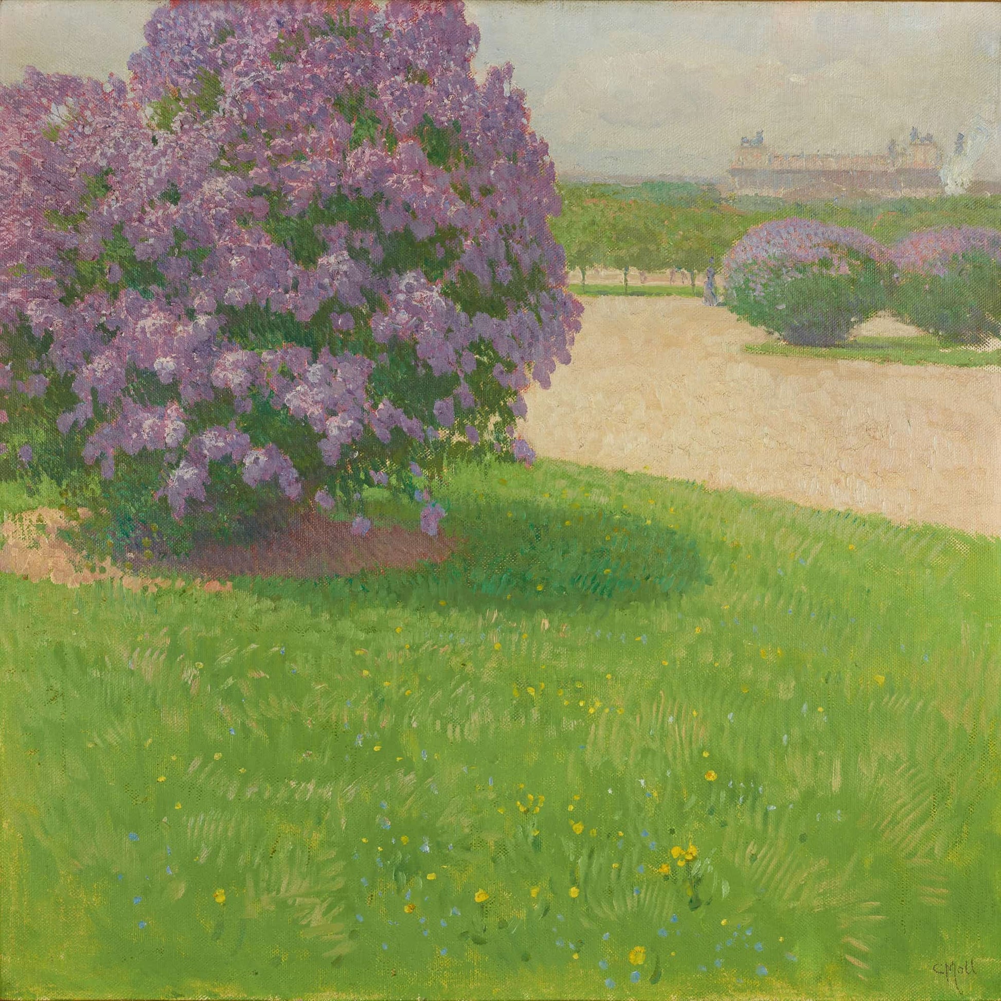 Heldenplatz Mit Flieder by Carl Moll