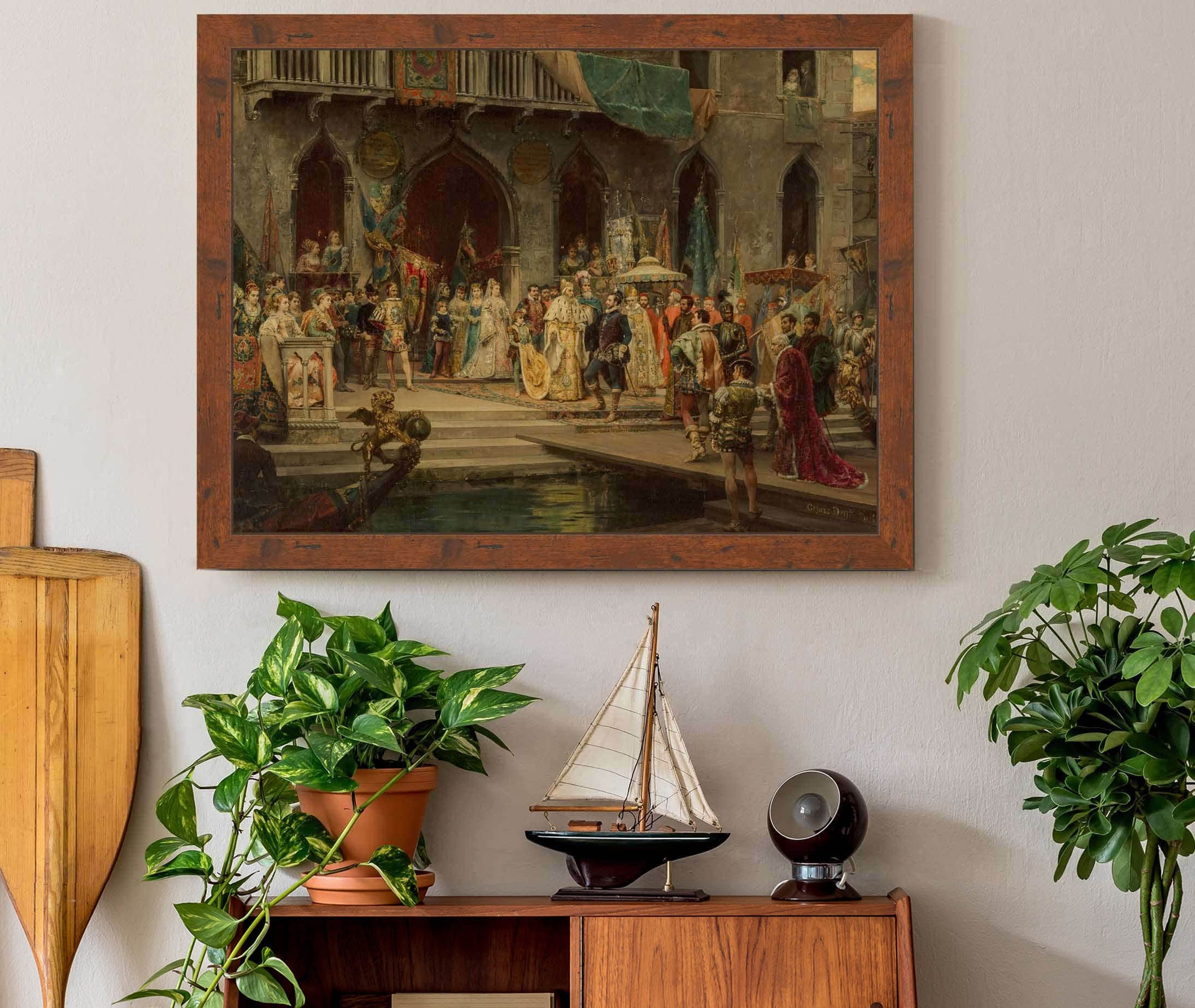 Henri Iii Recu Par Le Doge Muccinigo Au Palais Foscari by Cesare Auguste Detti