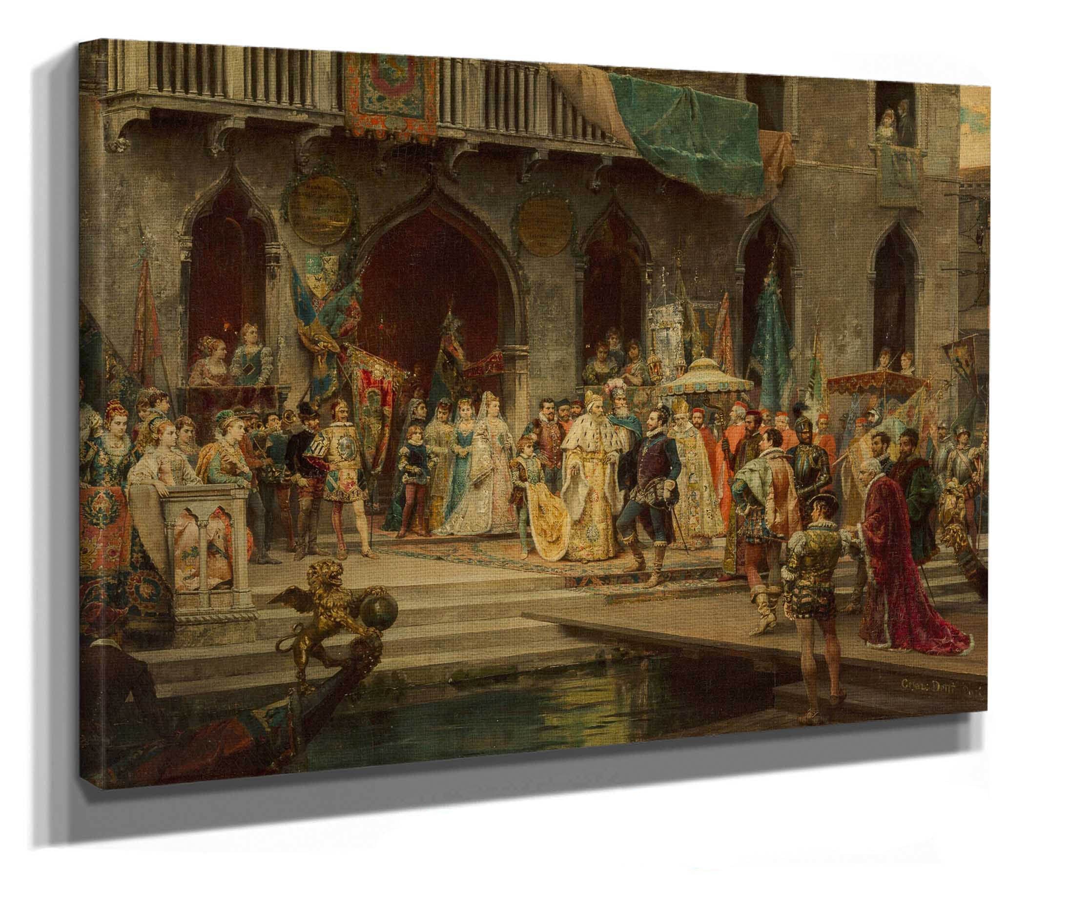 Henri Iii Recu Par Le Doge Muccinigo Au Palais Foscari by Cesare Auguste Detti