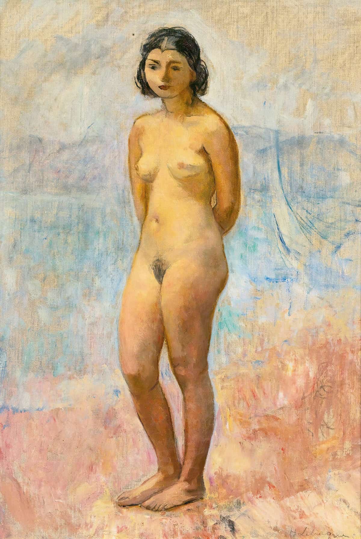 Jeune Fille Nue Debout by Henri Lebasque Print from Truly Art