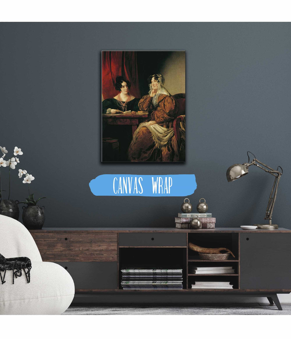 Henriette Baronin Pereira Arnstein Mit Ihrer Tochter Flora by Friedrich Von Amerling