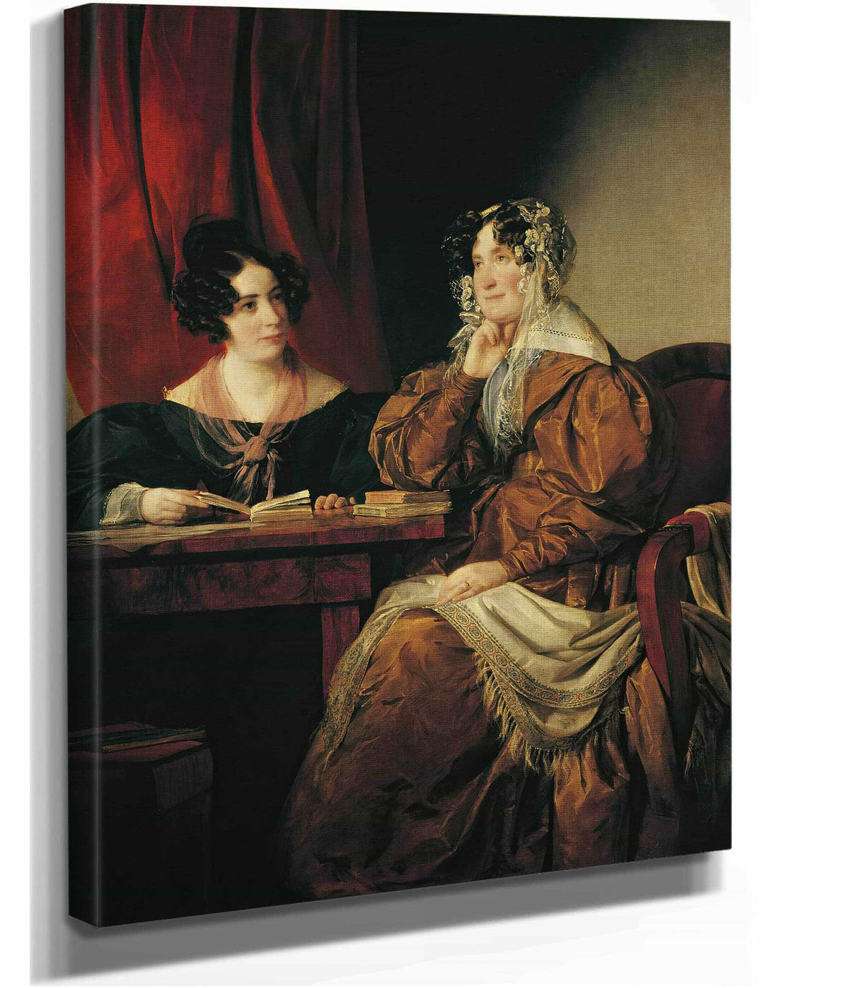 Henriette Baronin Pereira Arnstein Mit Ihrer Tochter Flora by Friedrich Von Amerling