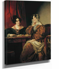 Henriette Baronin Pereira Arnstein Mit Ihrer Tochter Flora by Friedrich Von Amerling