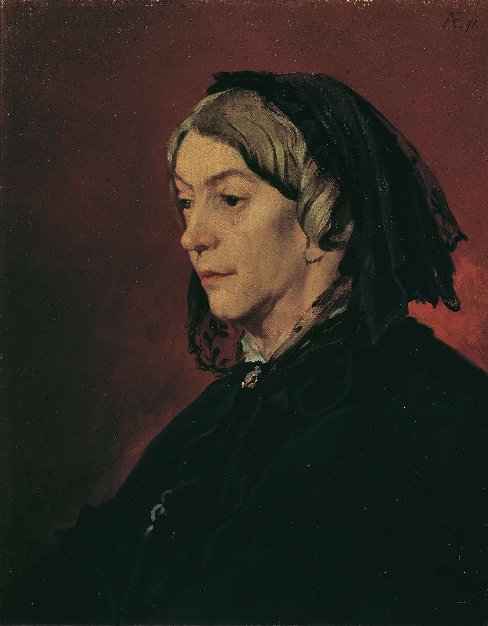 Henriette Feuerbach The Artists Stepmother by Anselm Feuerbach