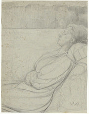 Henriette Roland Holst Van Der Schalk Liggend In Een Stoel by Richard Nicolaus Roland Holst
