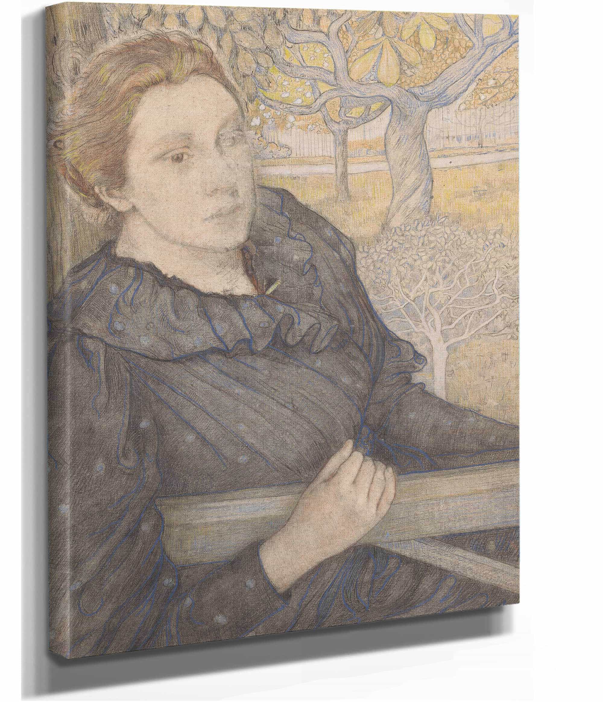 Henriette Van Der Schalk In Een Tuin Te Noordwijk by Richard Nicolaus Roland Holst