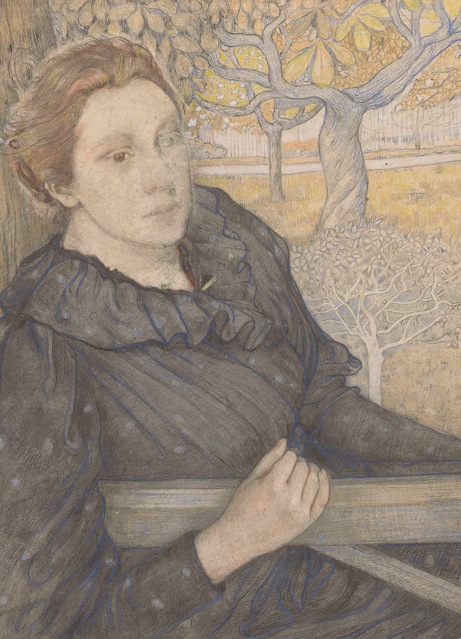 Henriette Van Der Schalk In Een Tuin Te Noordwijk by Richard Nicolaus Roland Holst