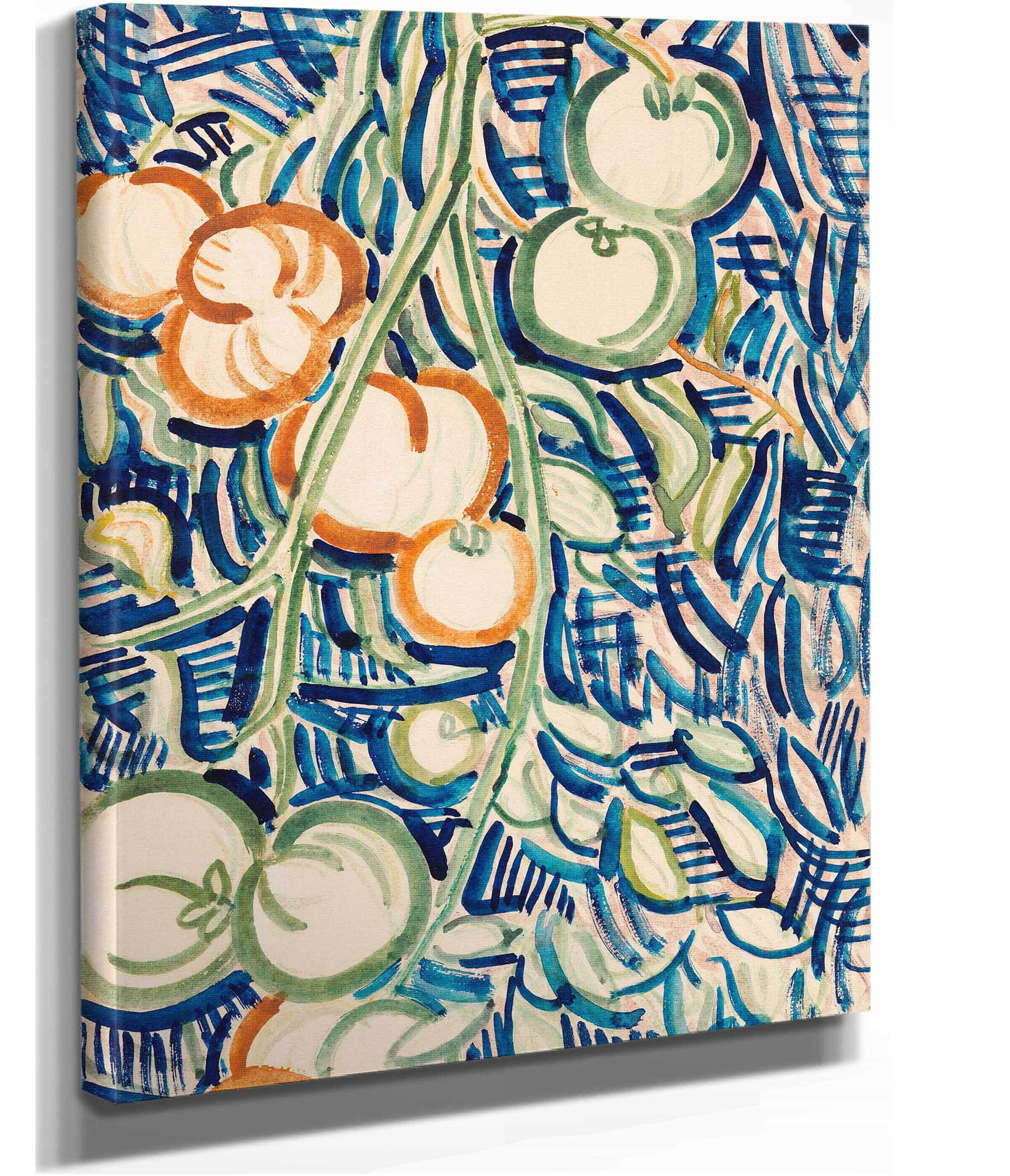 Herabhangender Zweig Mit Roten Und Grunen Tomaten by Christian Rohlfs
