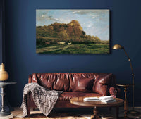 Herbstliche Aulandschaft Abendstimmung by Charles Francois Daubigny