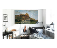 Herbstliche Aulandschaft Abendstimmung by Charles Francois Daubigny