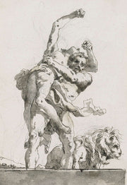 Hercules And Antaeus by Giovanni Domenico Tiepolo