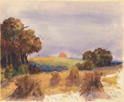 A Cornfield At Sunset by Hercules Brabazon Brabazon