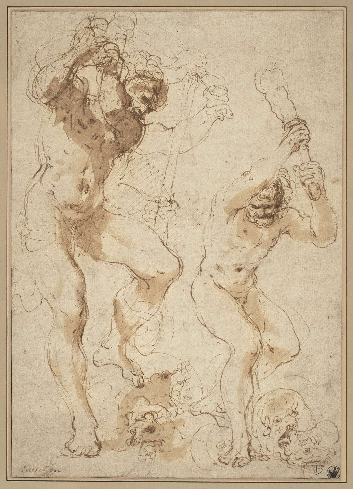 Hercules Slaying The Hydra by Guercino
