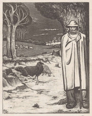 Herder Met Een Kudde Schapen In Een Heuvellandschap by Richard Nicolaus Roland Holst