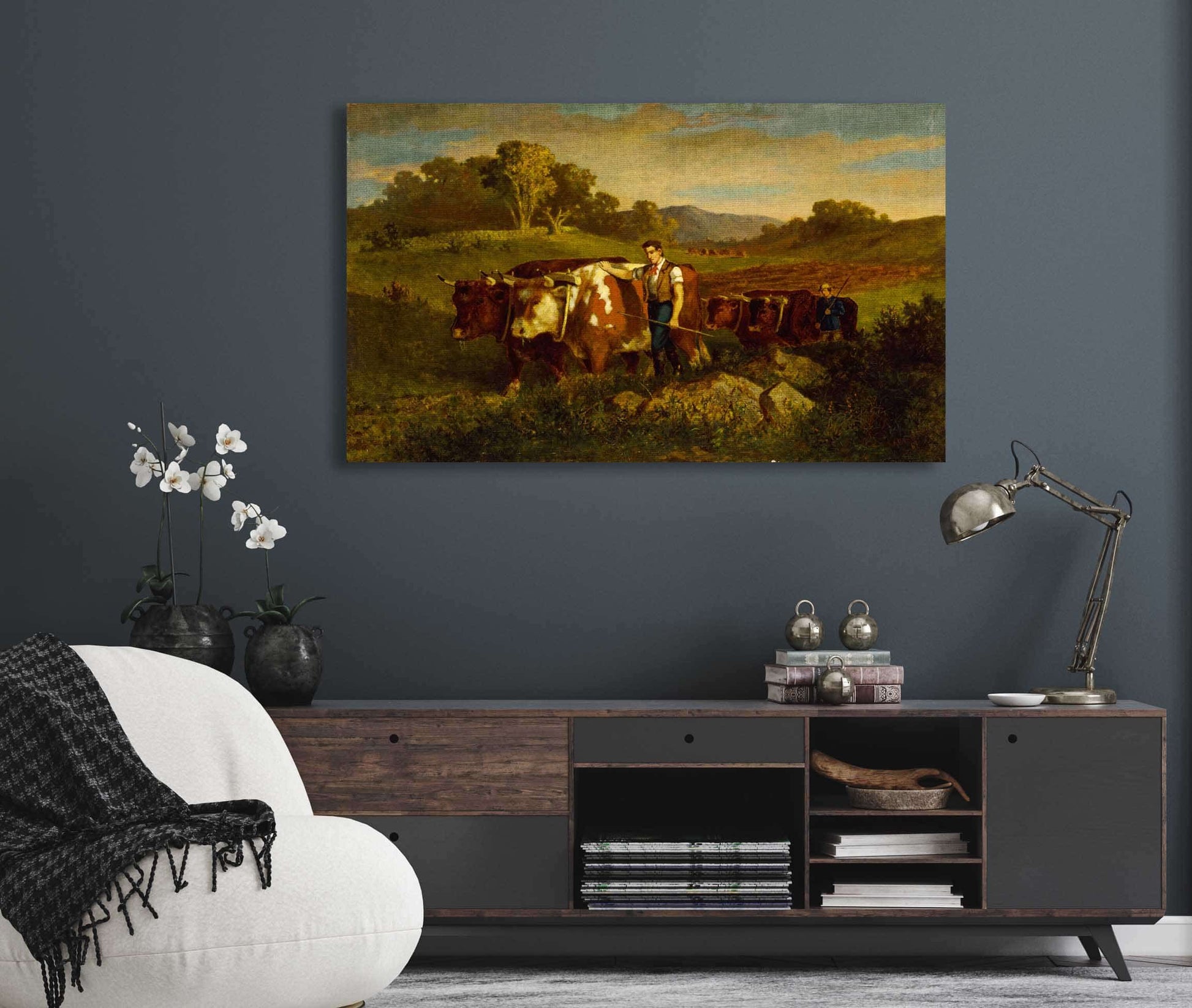 Herdsmen With Cows by Edward Mitchell Bannister