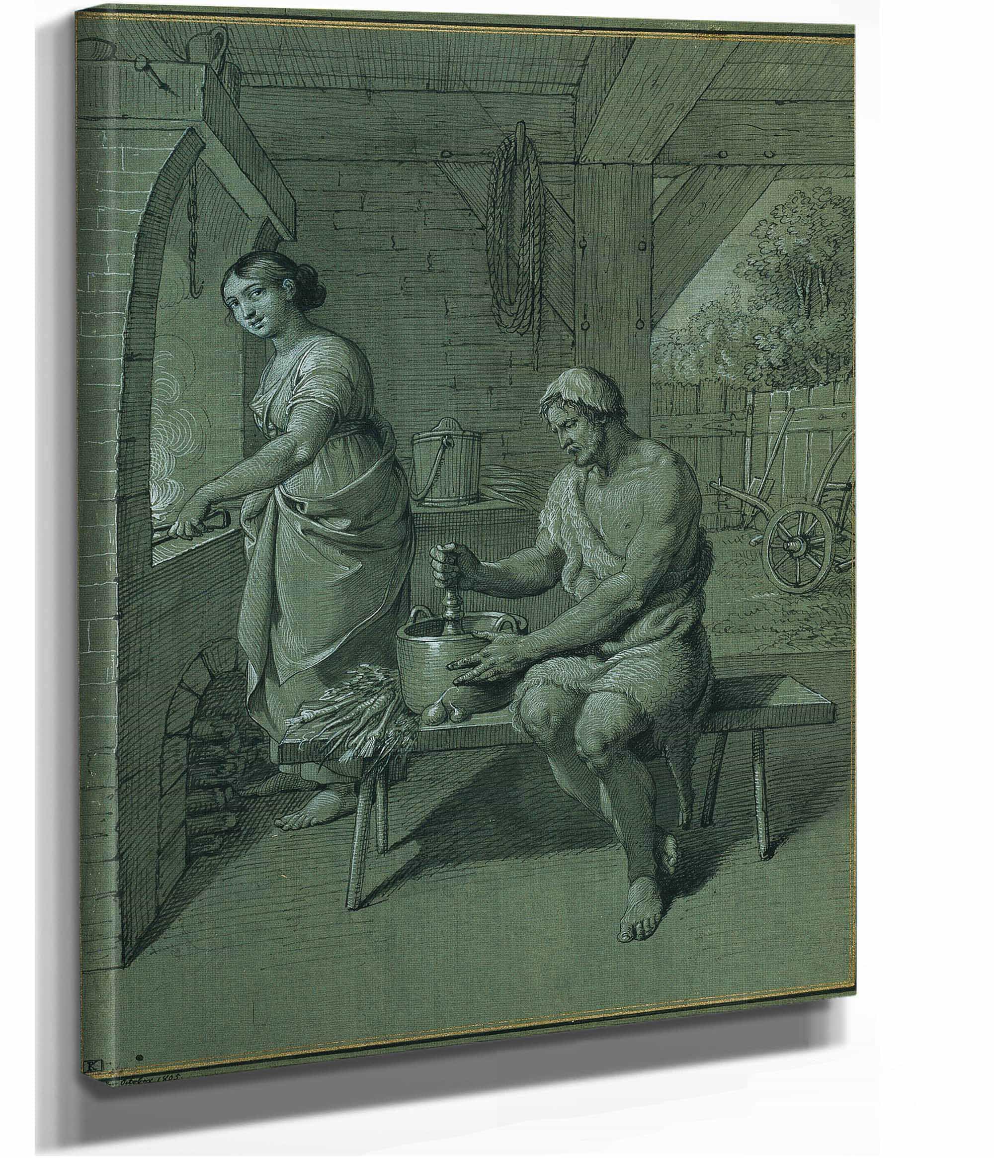 Herkules Und Omphale by Johann Peter Krafft