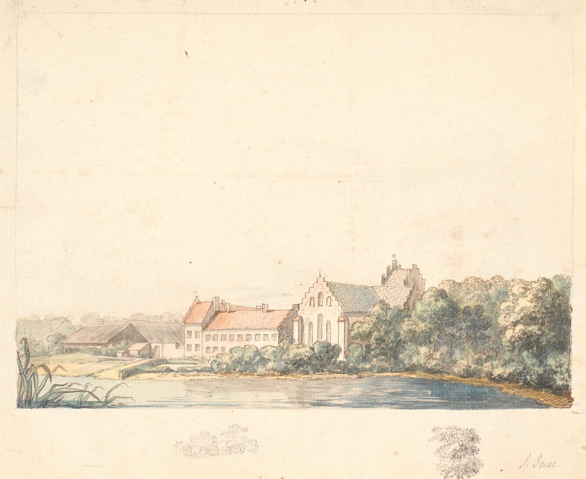 Herlufsholm Kirke Ved Susaen by Jens Juel