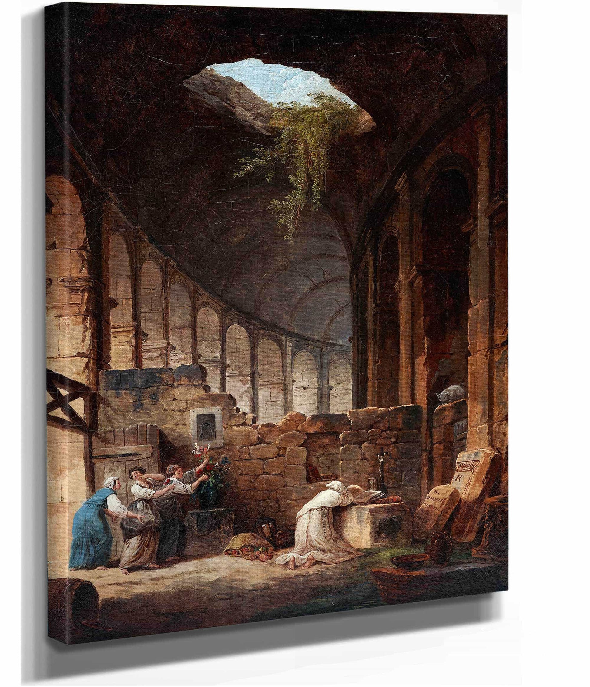 Hermit In The Colosseum by Hubert Robert