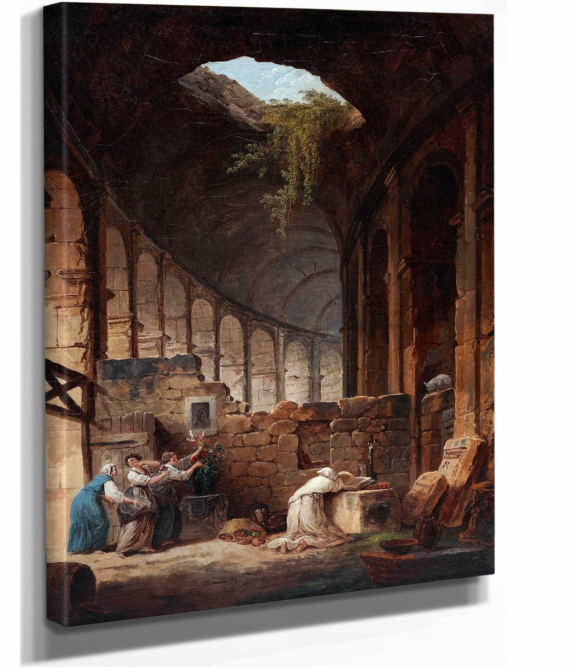 Hermit In The Colosseum by Hubert Robert