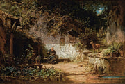 Hermit Mending His Nets by Carl Spitzweg