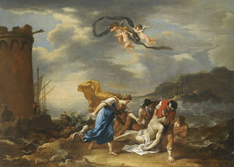 Hero And Leander by Salvator Rosa