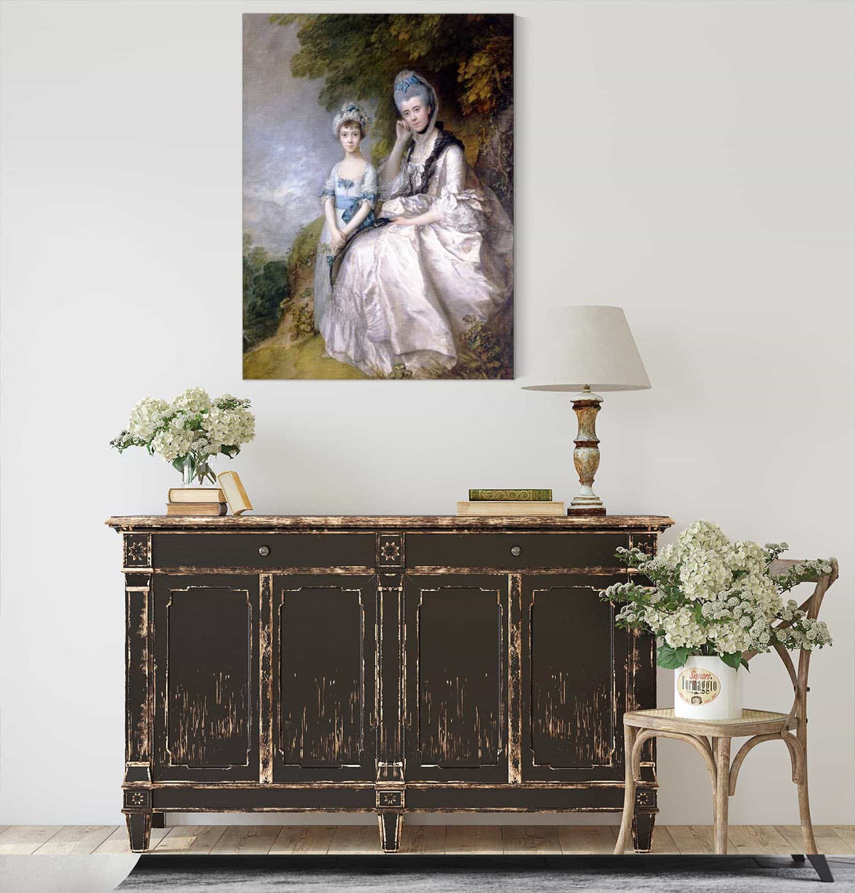 Hester Countess Of Sussex And Her Daughter Lady Barbara Yelverton by Thomas Gainsborough
