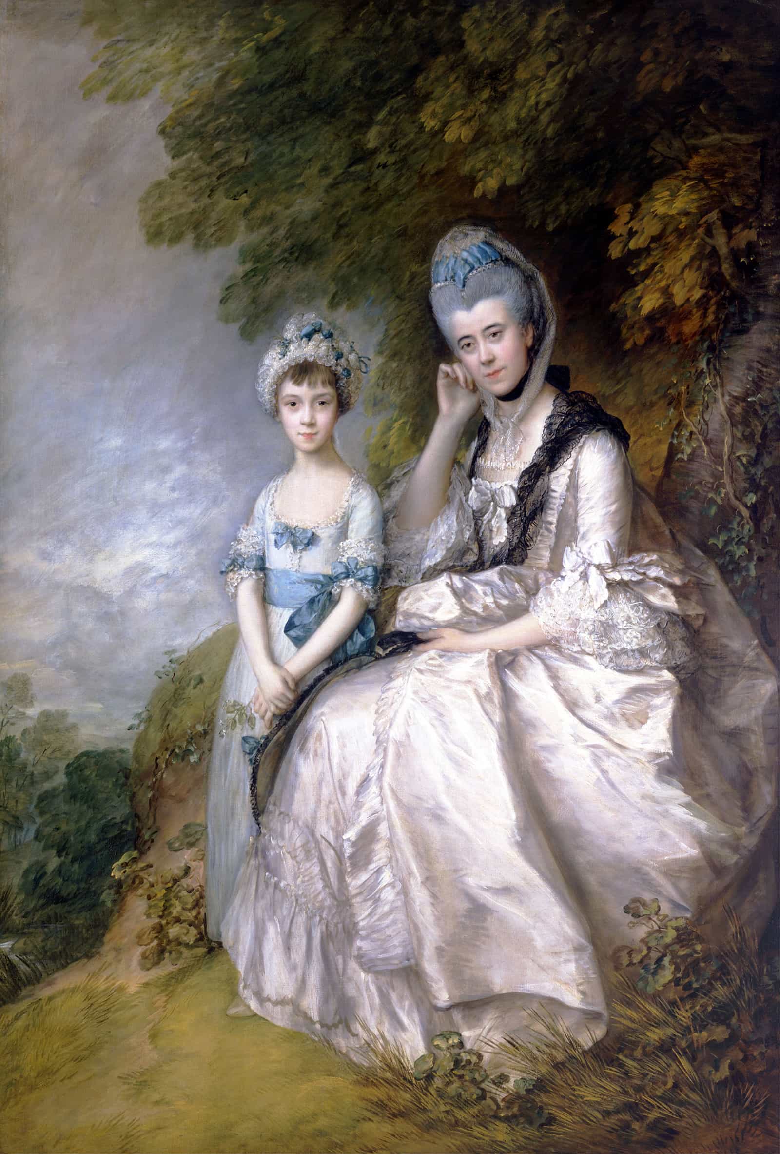 Hester Countess Of Sussex And Her Daughter Lady Barbara Yelverton by Thomas Gainsborough