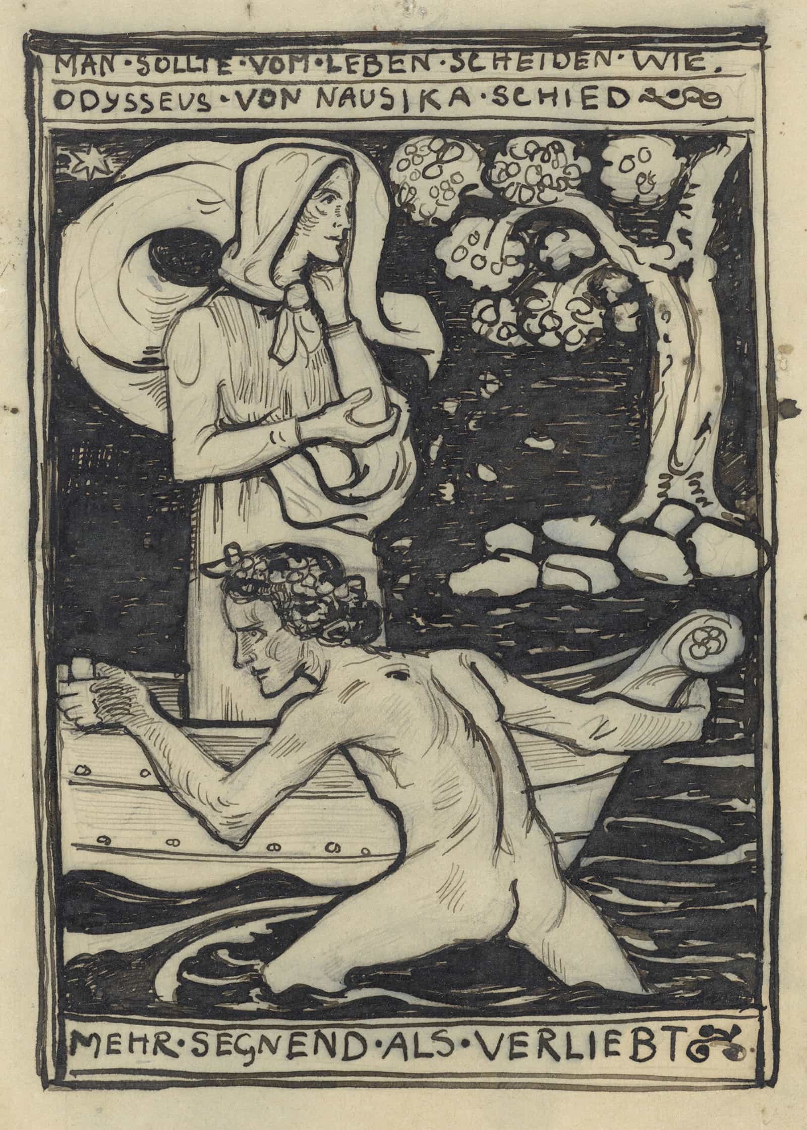 Het Afscheid Van Odysseus En Naussikaa  by Richard Nicolaus Roland Holst