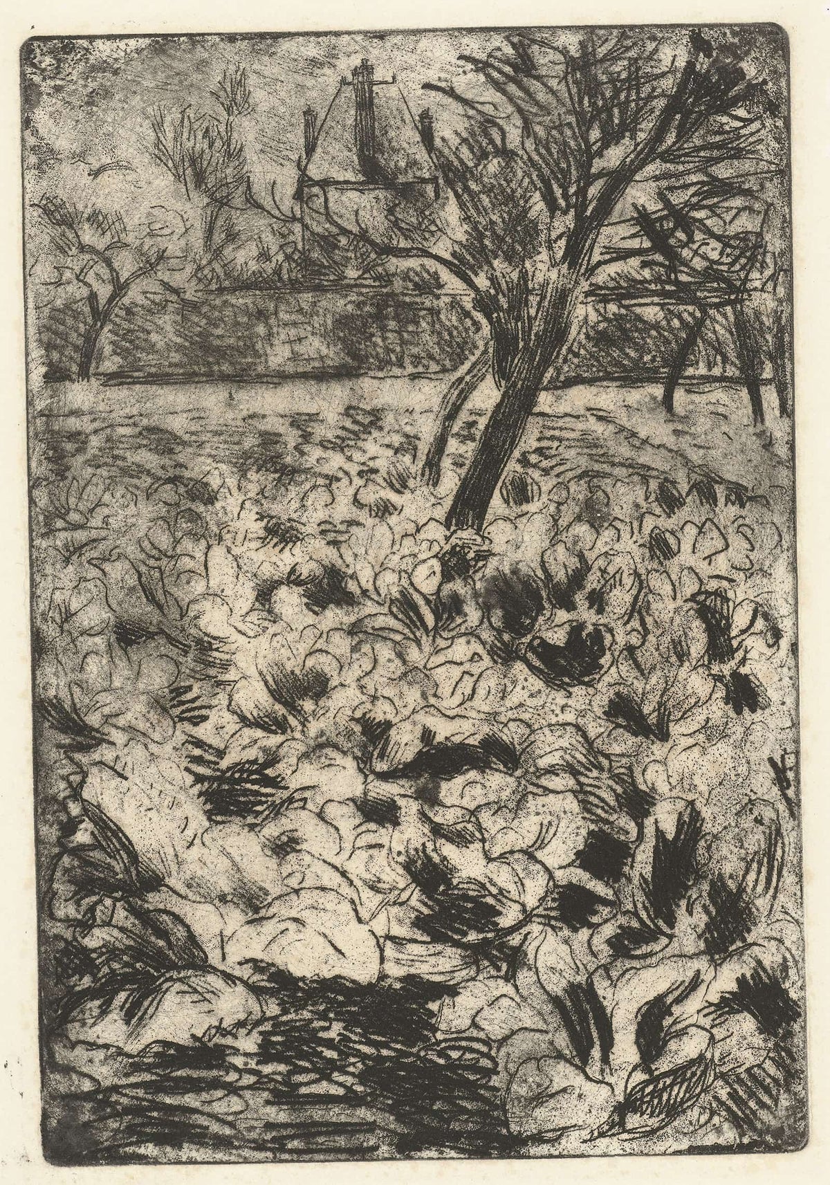 Het Knollenveld by Camille Pissarro