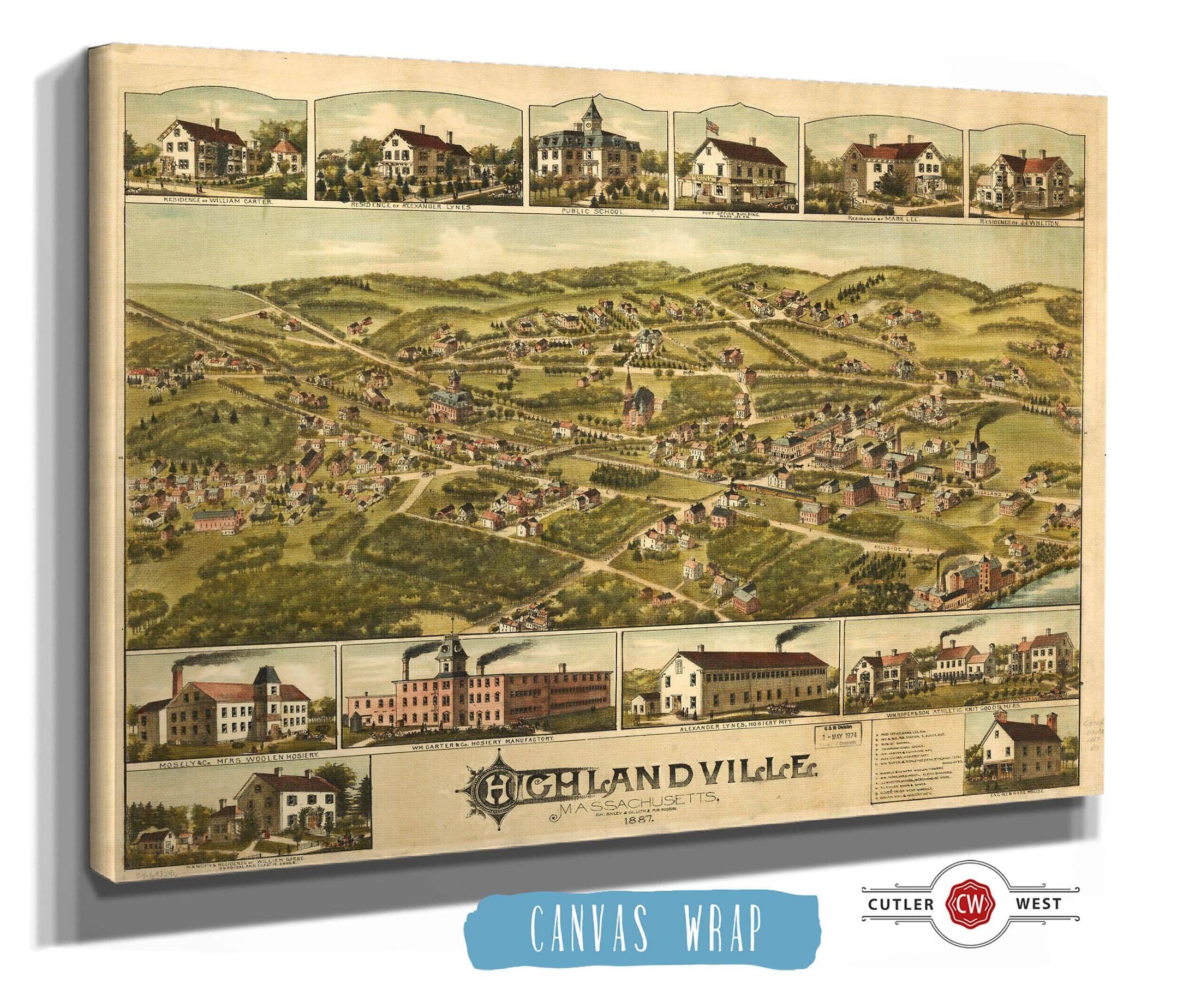 Highlandville Massachusetts 1887 State of Massachusetts