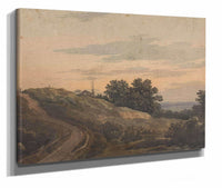 Hilly Landscape With House Path And Figures by Thomas Sully
