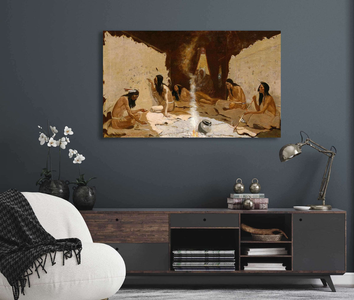 Historians Of The Tribe by Frederic Remington