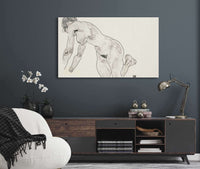 Hockender Weiblicher Akt by Egon Schiele