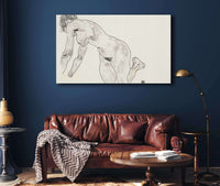 Hockender Weiblicher Akt by Egon Schiele