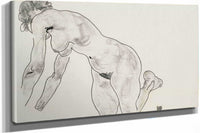 Hockender Weiblicher Akt by Egon Schiele