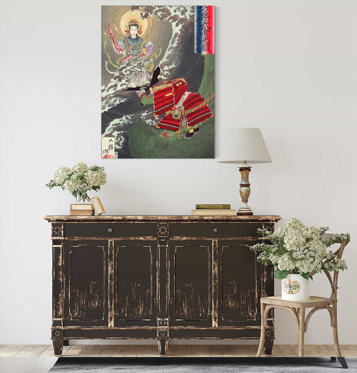 Hojo Tokimasa Of Totomi Praying To Benzaiten by Tsukioka Yoshitoshi