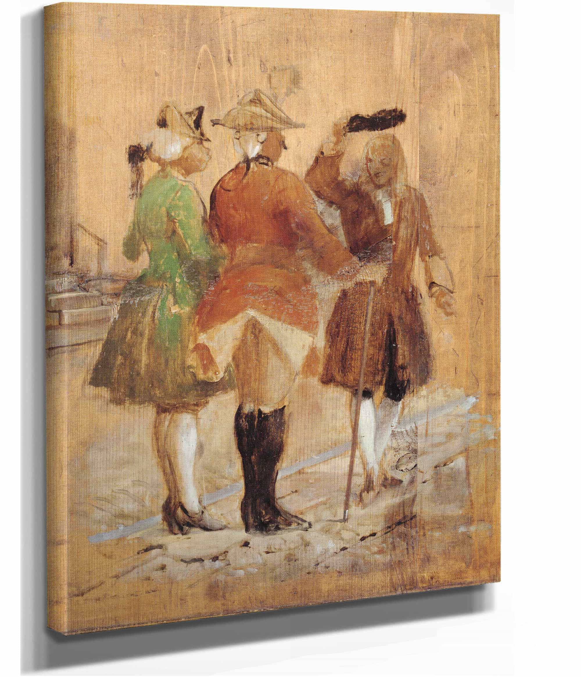 Holberg Gar Af Vejen For Jacob Von Thyboe Og Jean De France by Wilhelm Marstrand
