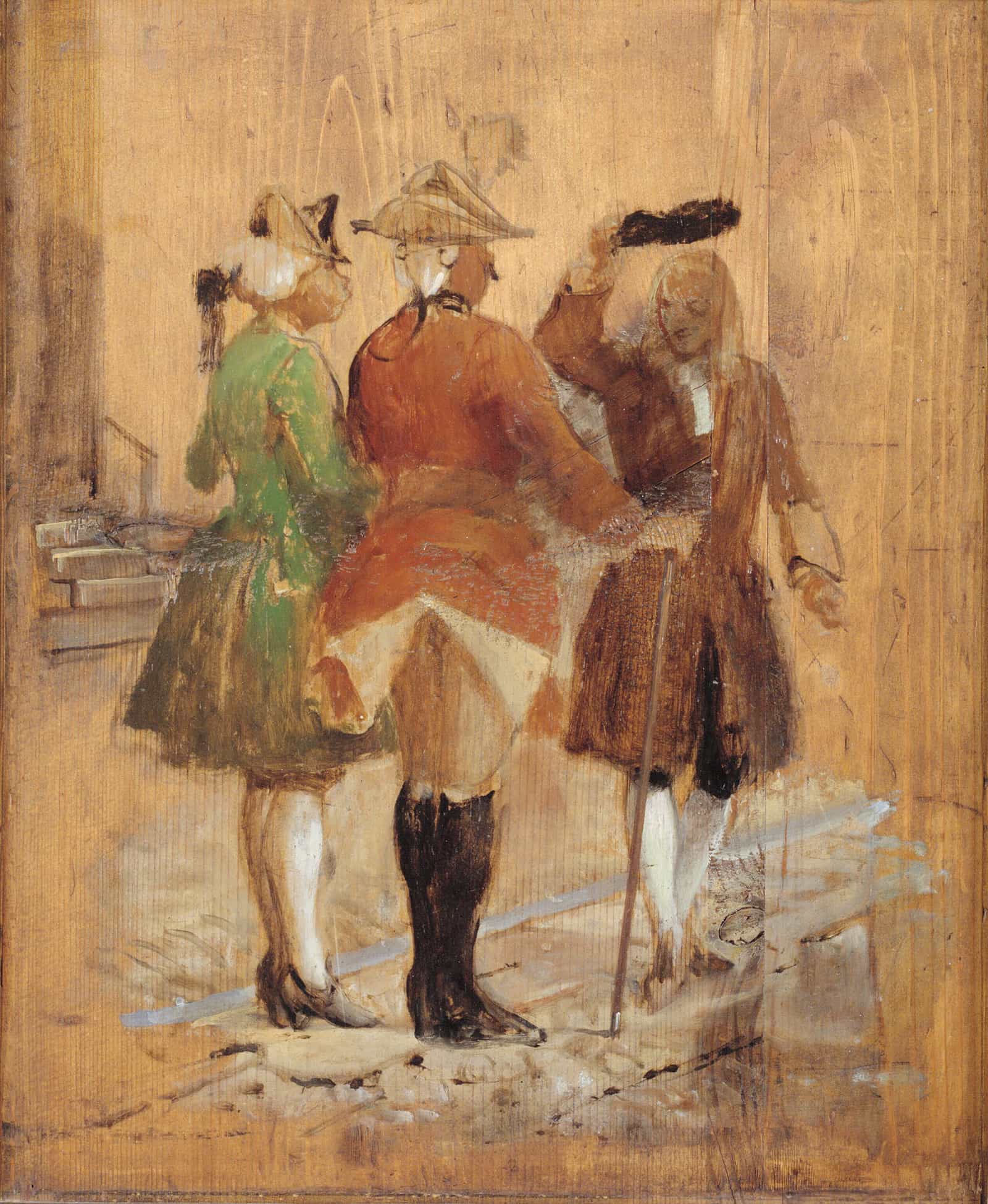 Holberg Gar Af Vejen For Jacob Von Thyboe Og Jean De France by Wilhelm Marstrand