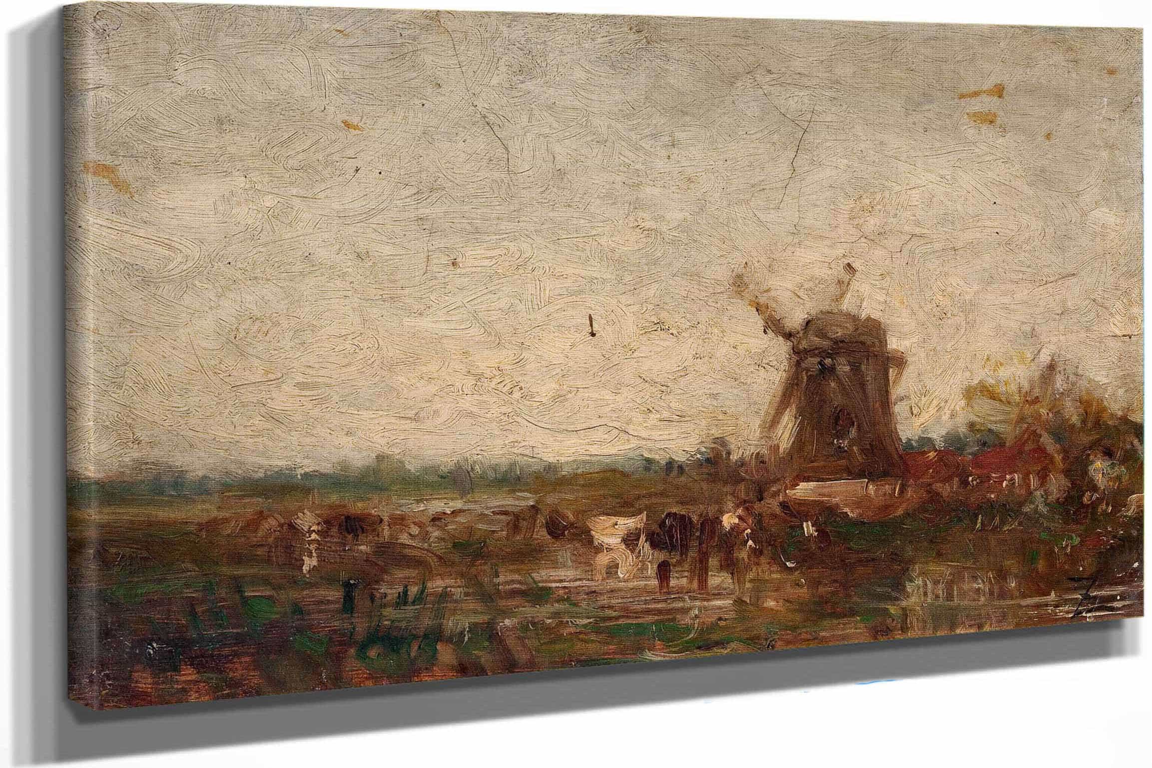 Hollande Le Moulin by Felix Ziem