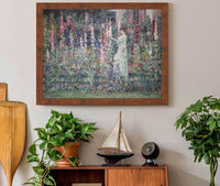 Hollyhocks By by Frederick Carl Frieseke