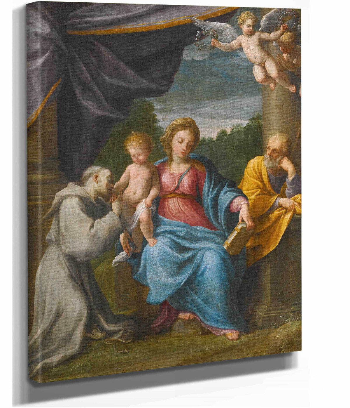 Holy Family With Saint Francis by Guido Reni