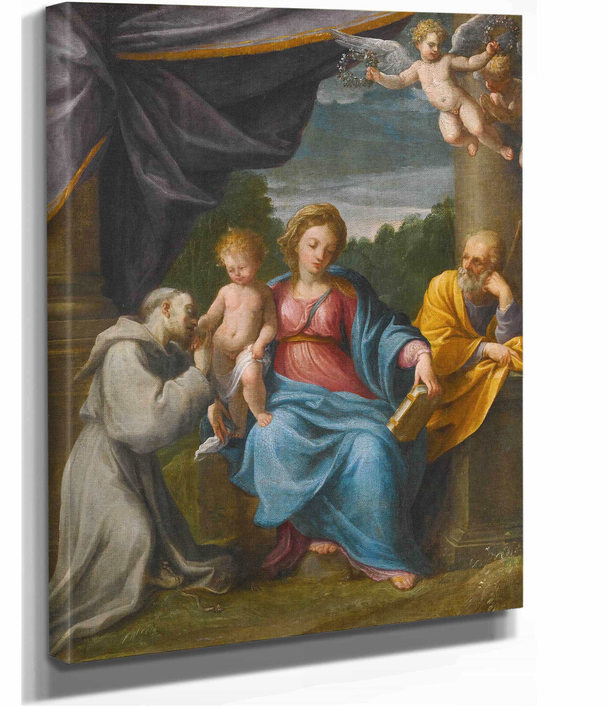 Holy Family With Saint Francis by Guido Reni