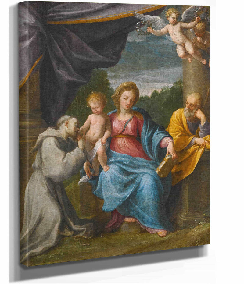 Holy Family With Saint Francis by Guido Reni