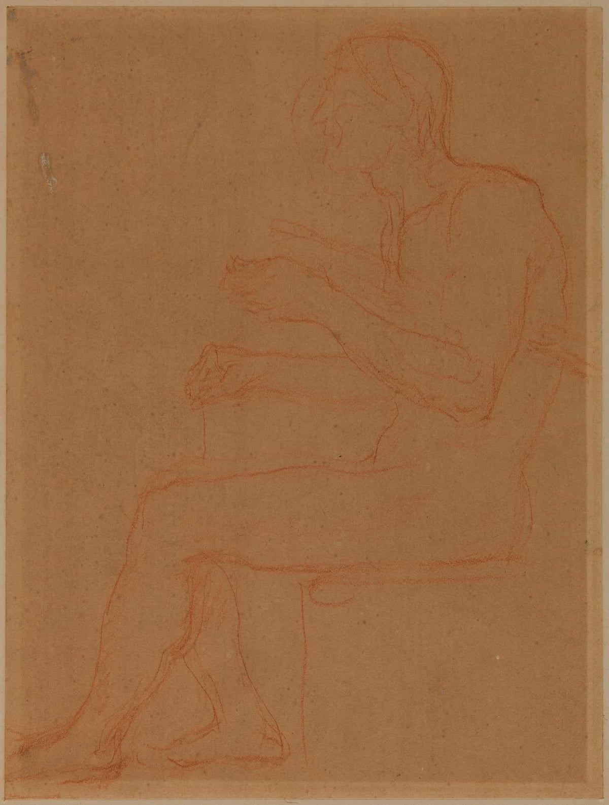 Homme Assis De Profil A Gauche by Pierre Puvis De Chavannes