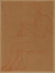 Homme Assis De Profil A Gauche by Pierre Puvis De Chavannes