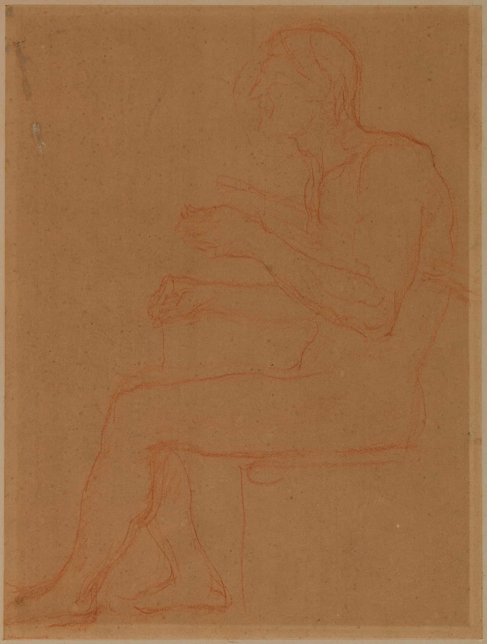 Homme Assis De Profil A Gauche by Pierre Puvis De Chavannes