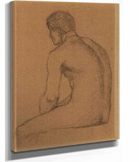 Homme Assis Nu De Dos by Pierre Puvis De Chavannes