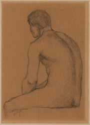Homme Assis Nu De Dos by Pierre Puvis De Chavannes