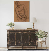 Homme Assis Nu De Face by Pierre Puvis De Chavannes