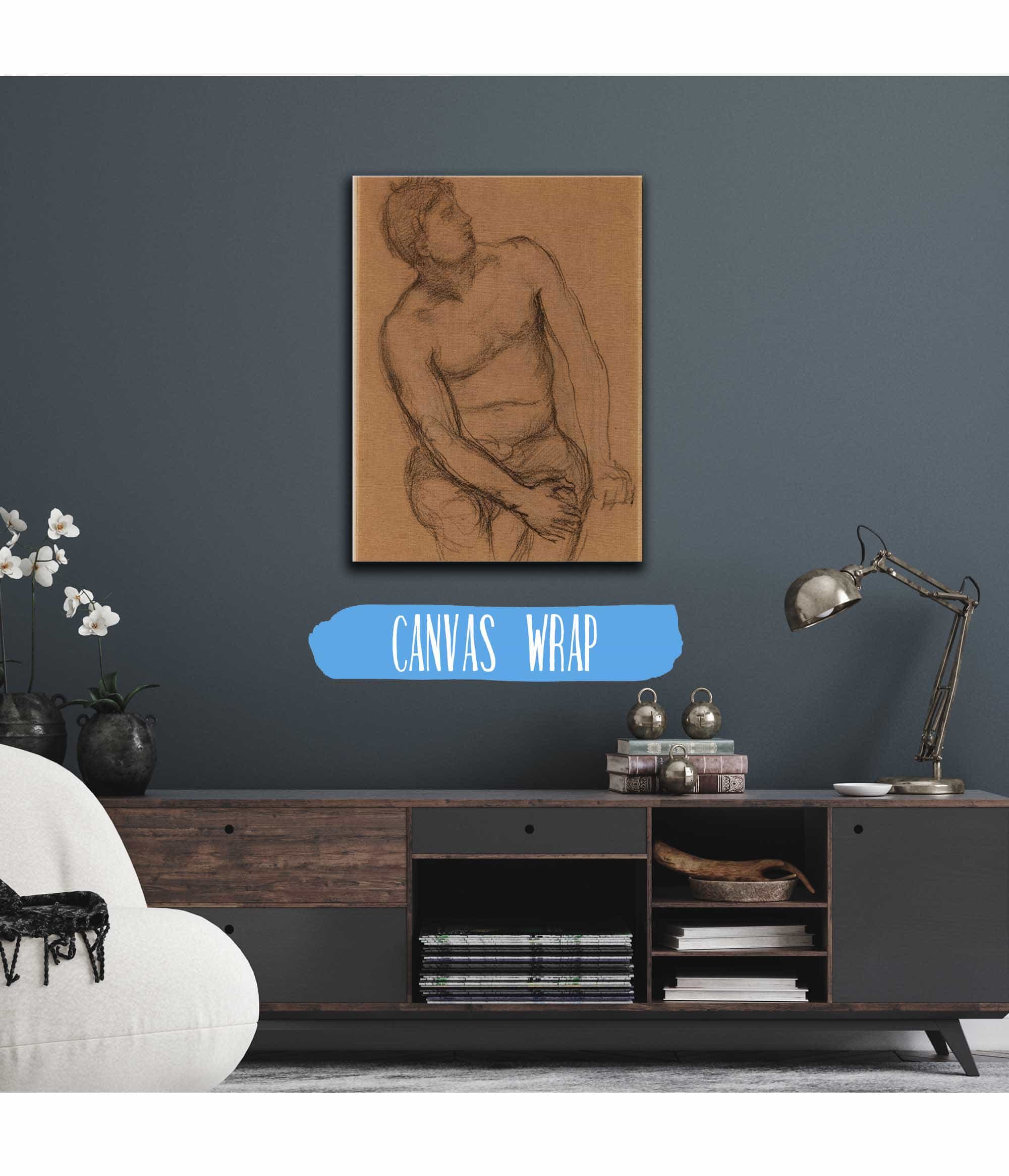 Homme Assis Nu De Face by Pierre Puvis De Chavannes
